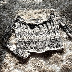 H&M off the shoulder crop top, long sleeve, size M, worn a few times